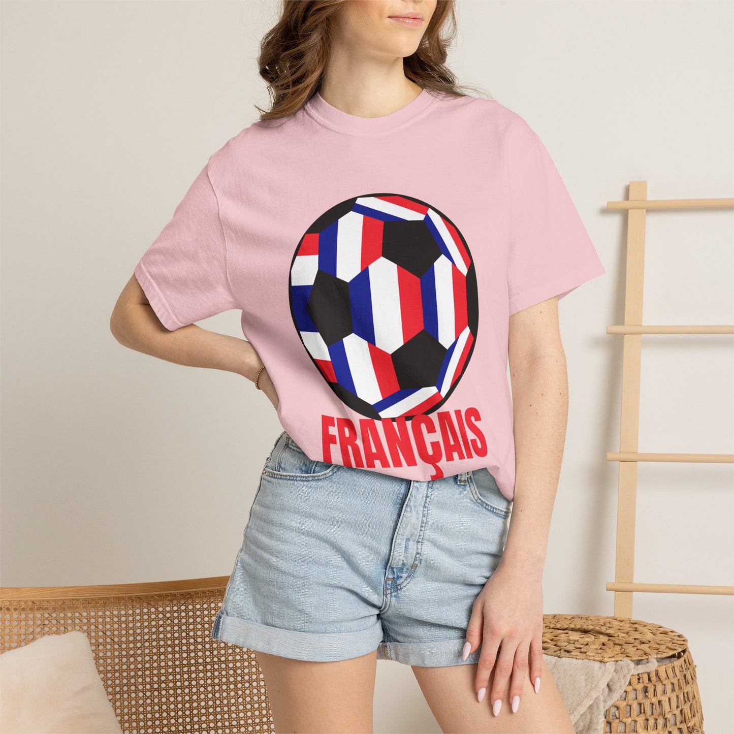 FRANÇAIS Fan Specialty Soccer Ball Design T Shirt