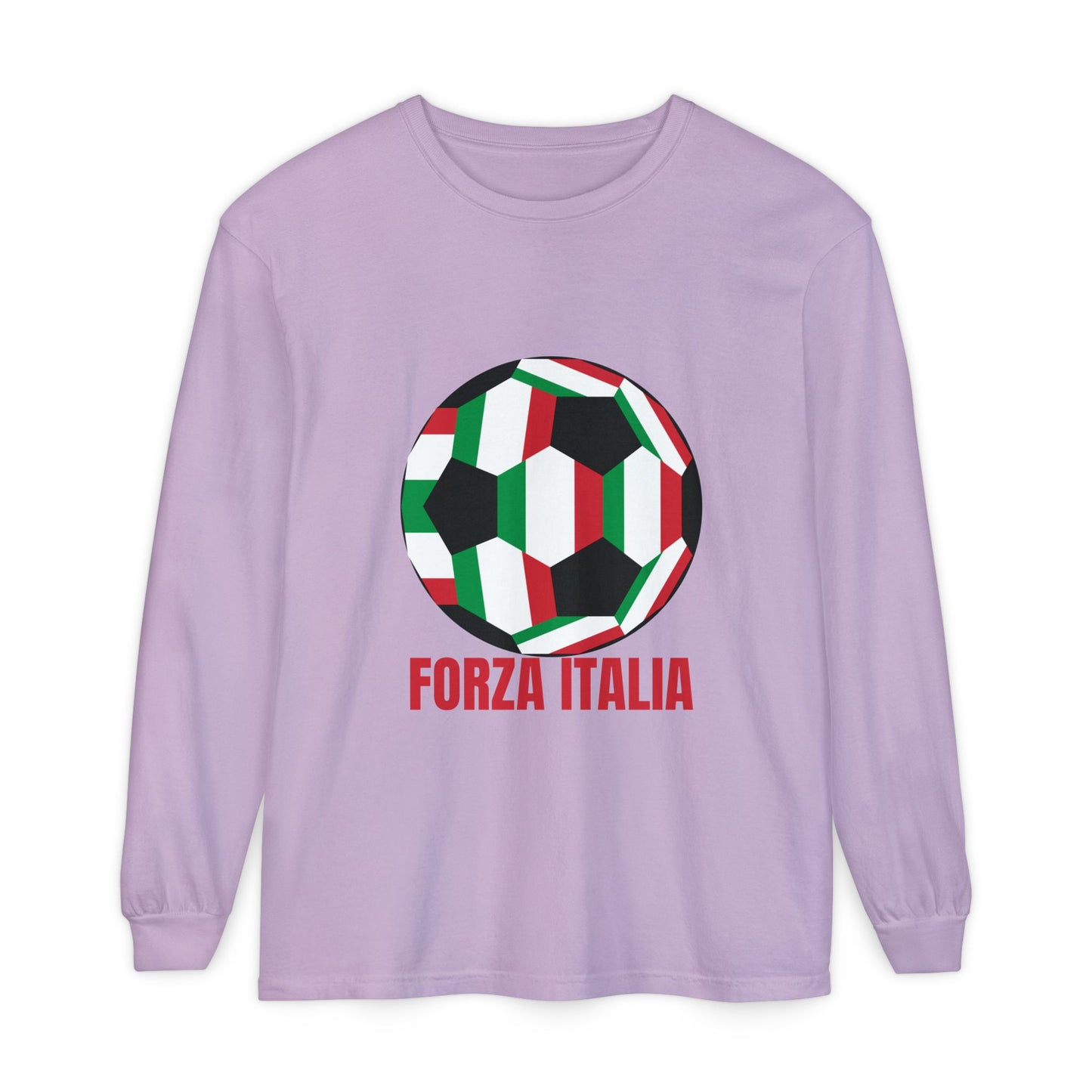 Forza Italia Fan Specialty Soccer Ball Long Sleeve Tee
