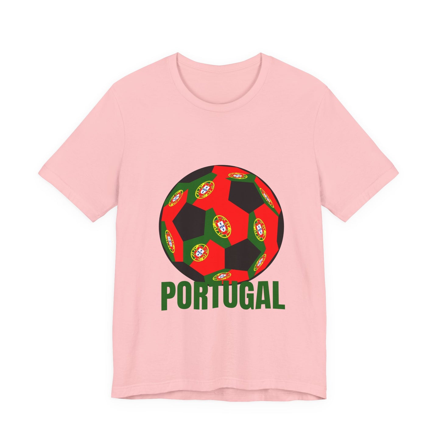 Portugal Fan Specialty Soccer Ball Design T Shirt