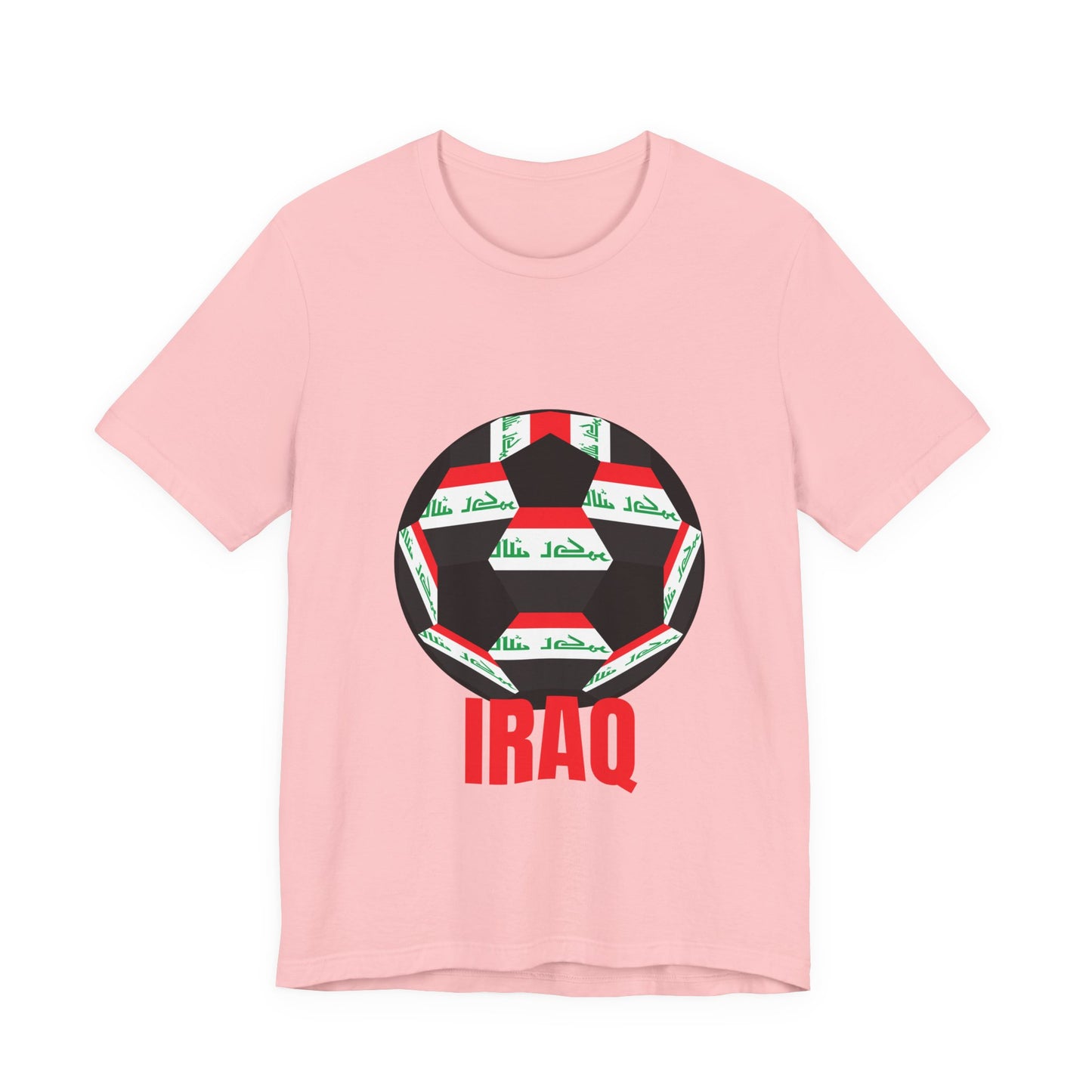 Iraq Fan Specialty Soccer Ball Design T Shirt