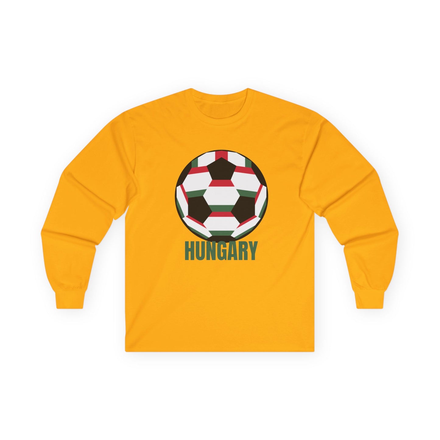 Fan Specialty Soccer Ball Design Long Sleeve T Green Text