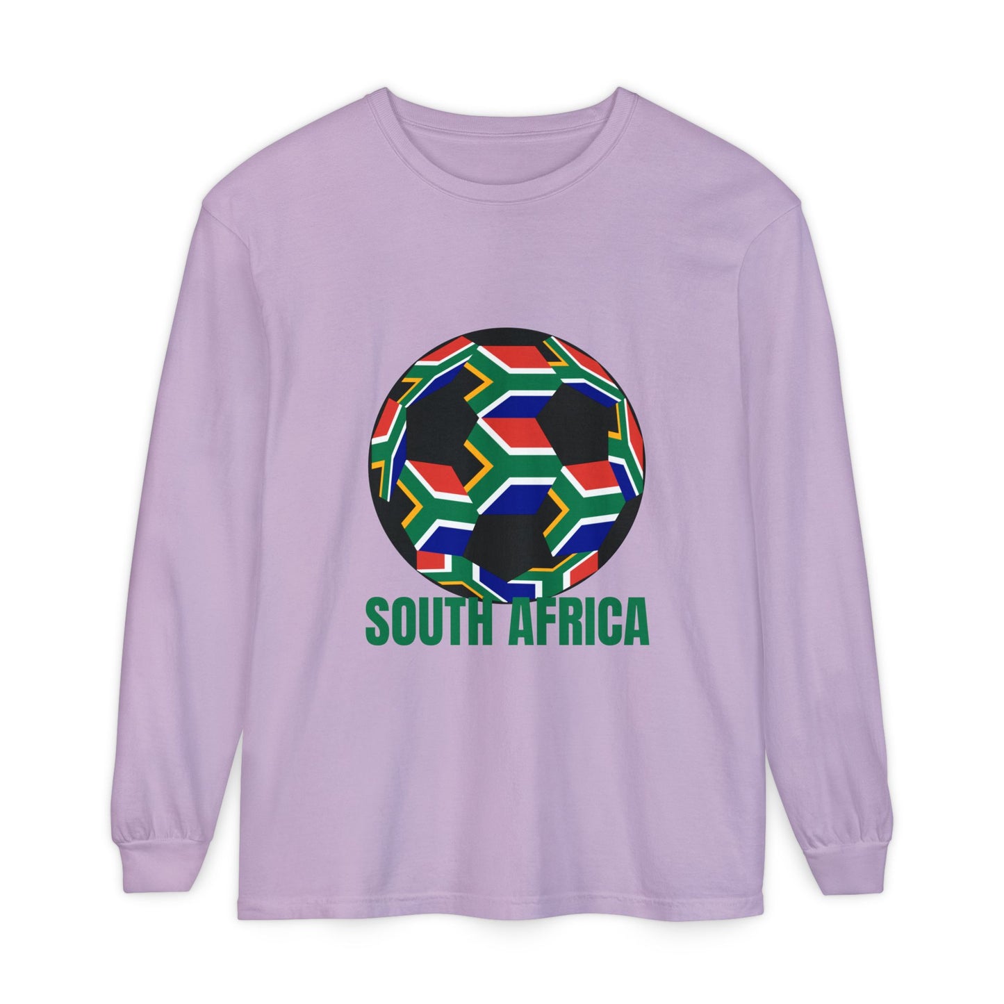 South Africa Fan Specialty Soccer Ball Design Long Sleeve T-Shirt