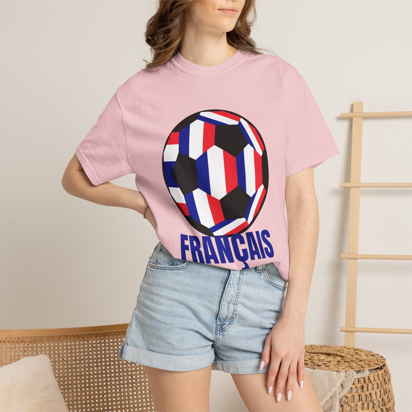 FRANÇAIS Fan Specialty Soccer Ball Design T Shirt