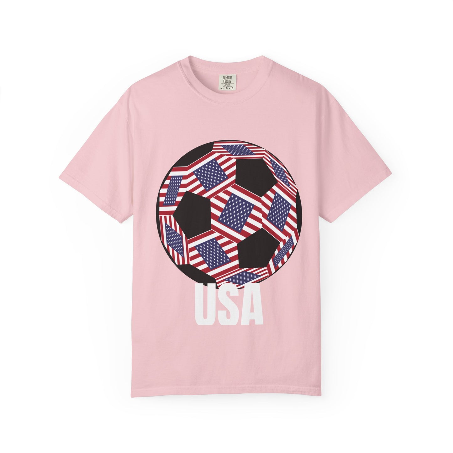 Patriotic USA Fan Specialty Soccer Ball Design T Shirt