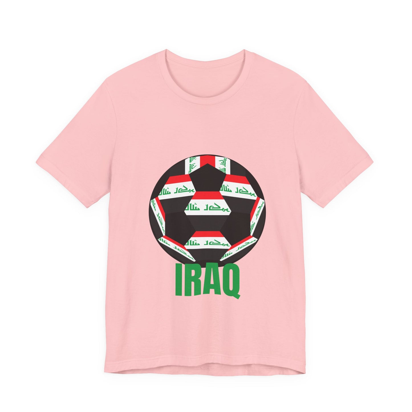 Iraq Fan Specialty Soccer Ball Design T Shirt