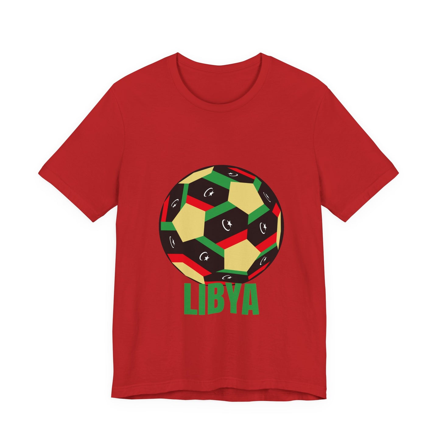 Libya Fan Specialty Soccer Ball Design T Shirt