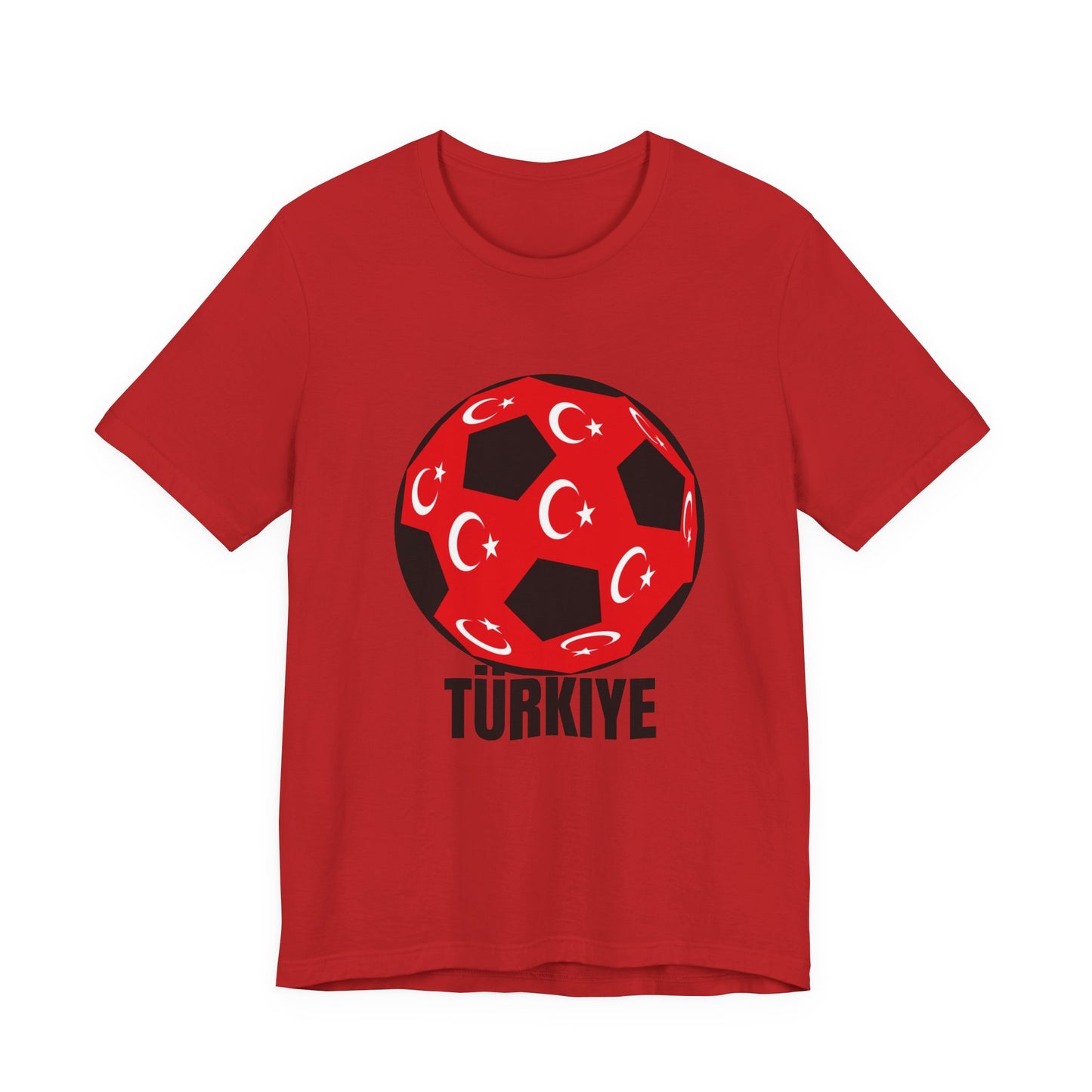 Türkiye Fan Specialty Soccer Ball Design T Shirt Black Text