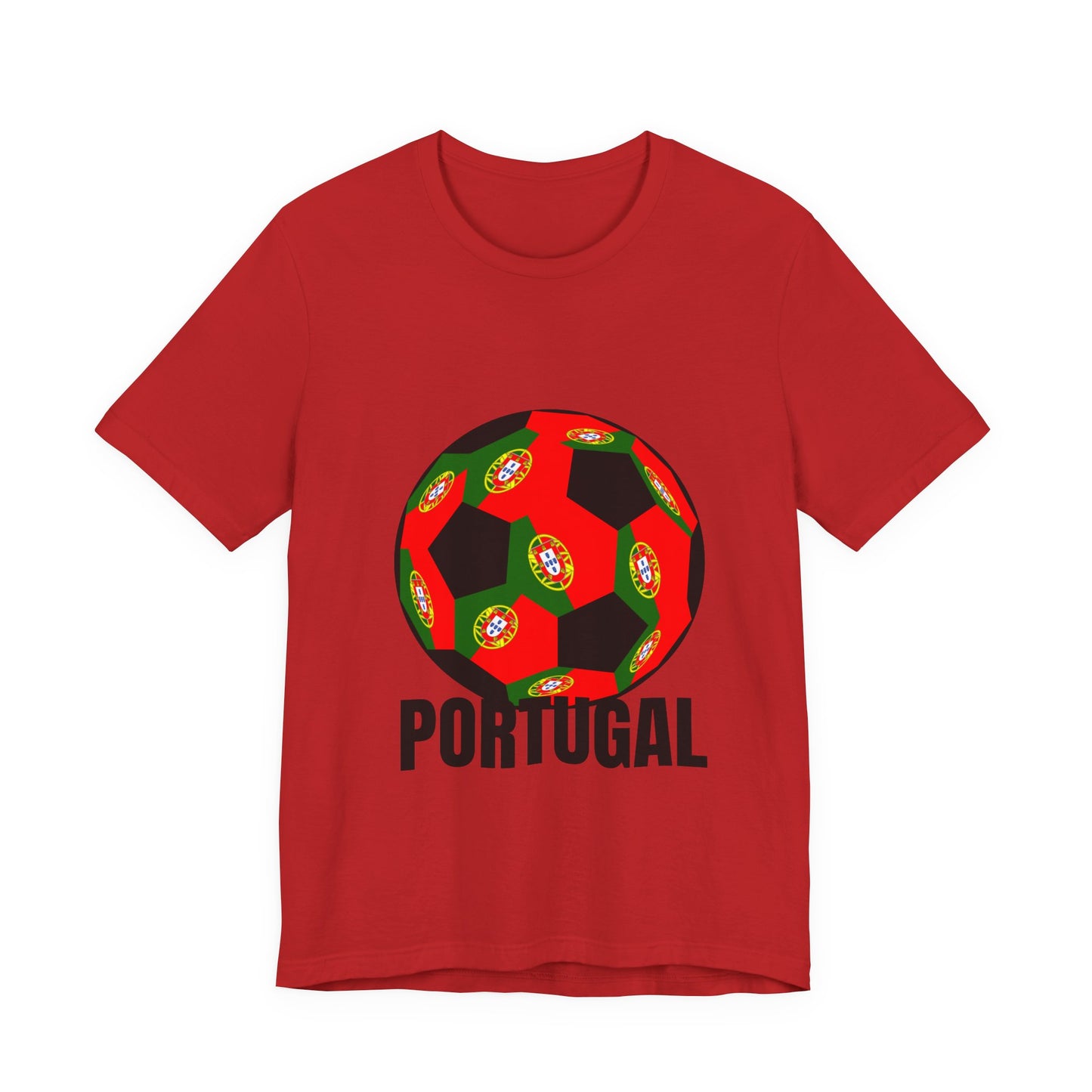 Portugal Fan Specialty Soccer Ball Design T Shirt