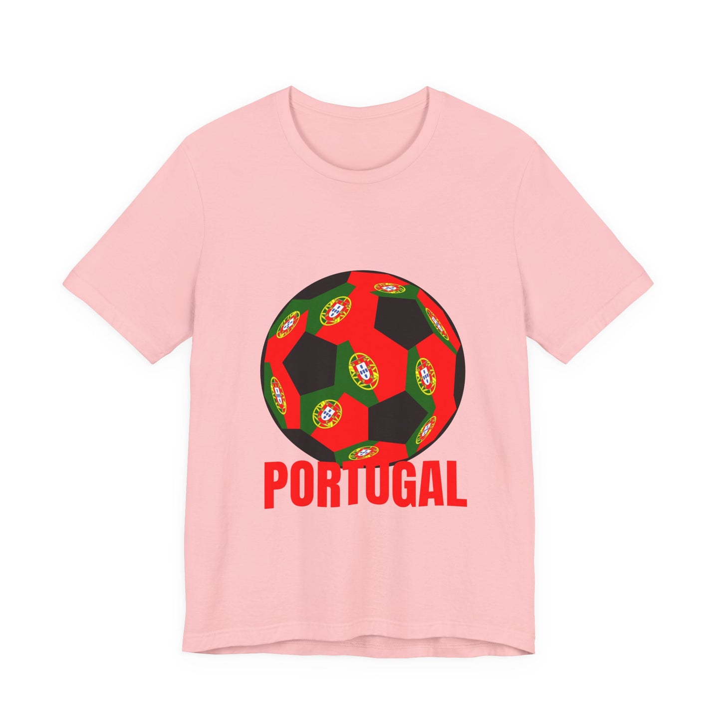 Portugal Fan Specialty Soccer Ball Design T Shirt