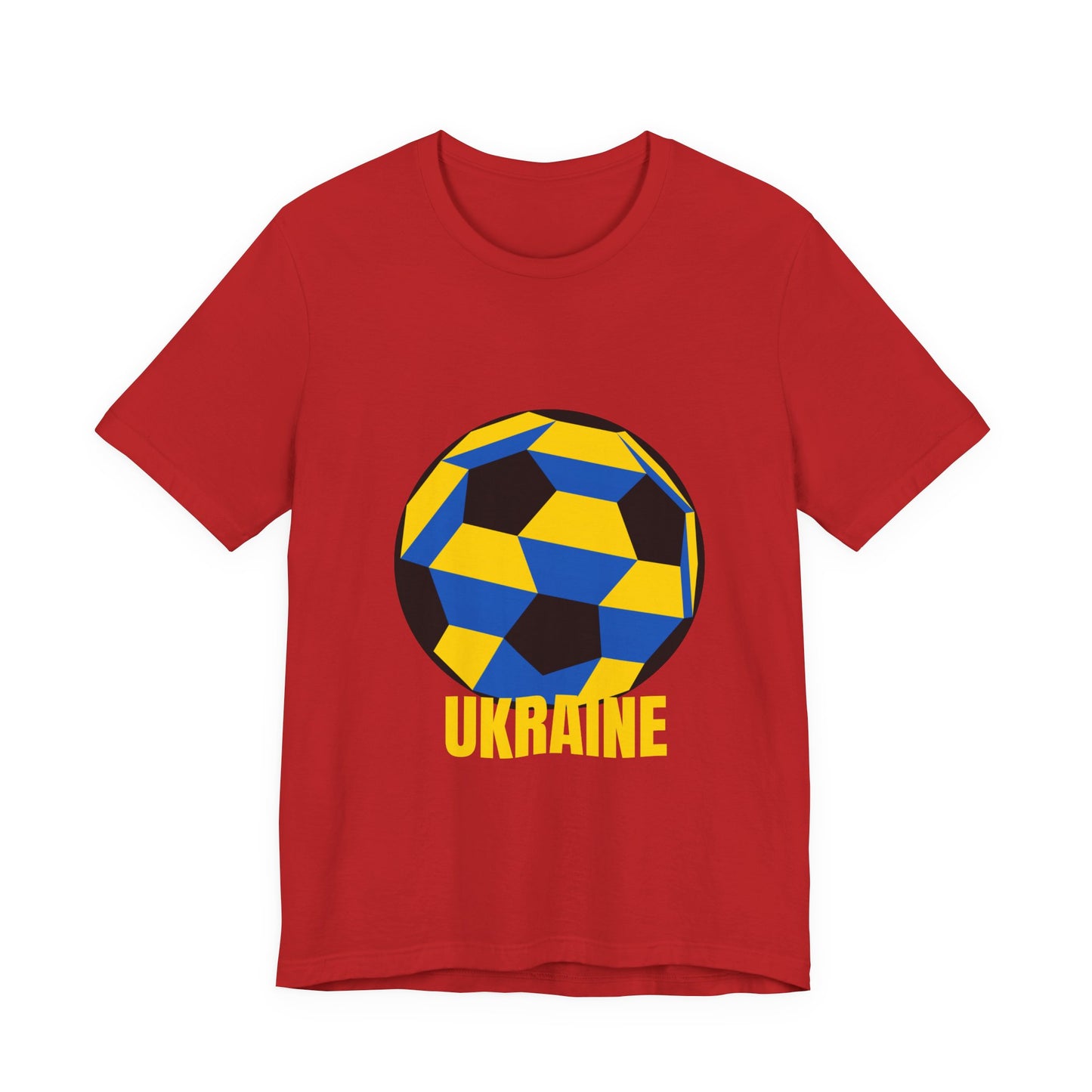 Ukraine Fan Specialty Soccer Ball Design T Shirt