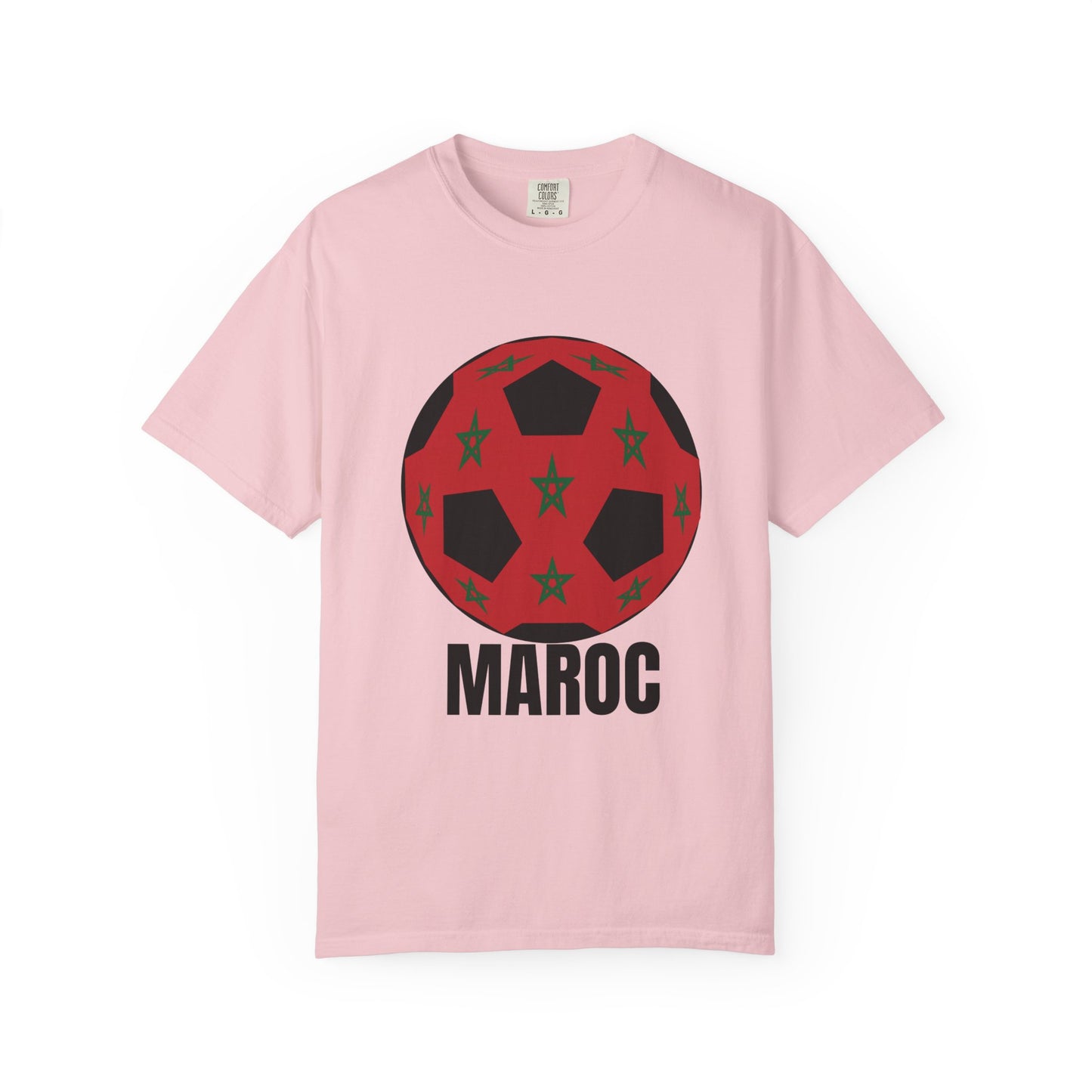 Morocco Maroc Fan Specialty Soccer Ball Design T Shirt