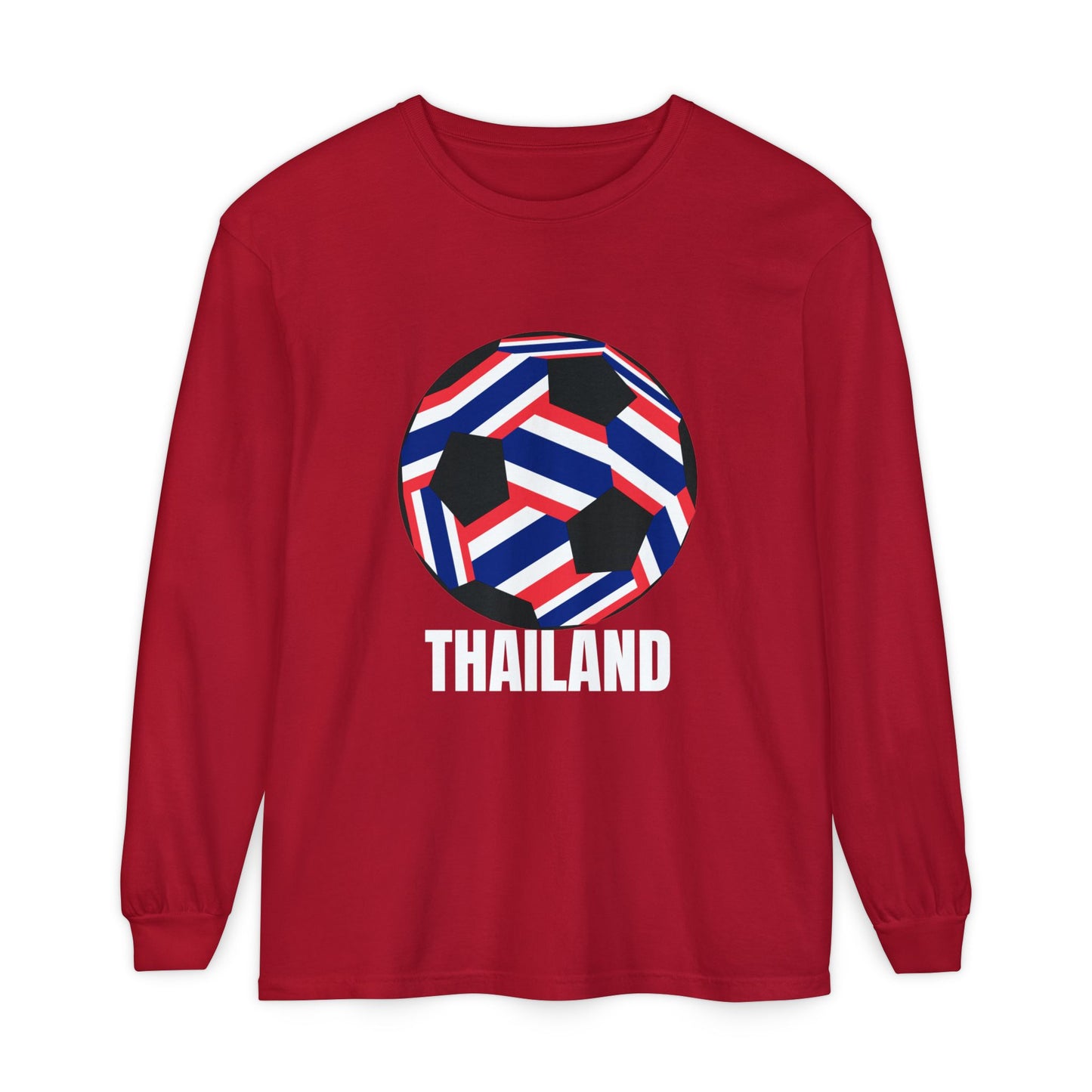 Thailand Fan Specialty Soccer Ball Design Long Sleeve Tee