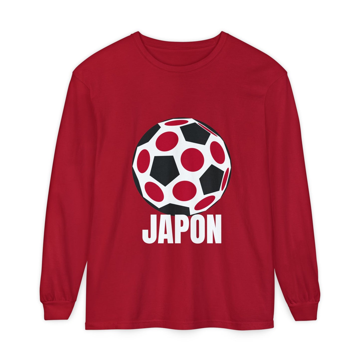 Japon Fan Specialty Soccer Ball Design Long Sleeve Tee