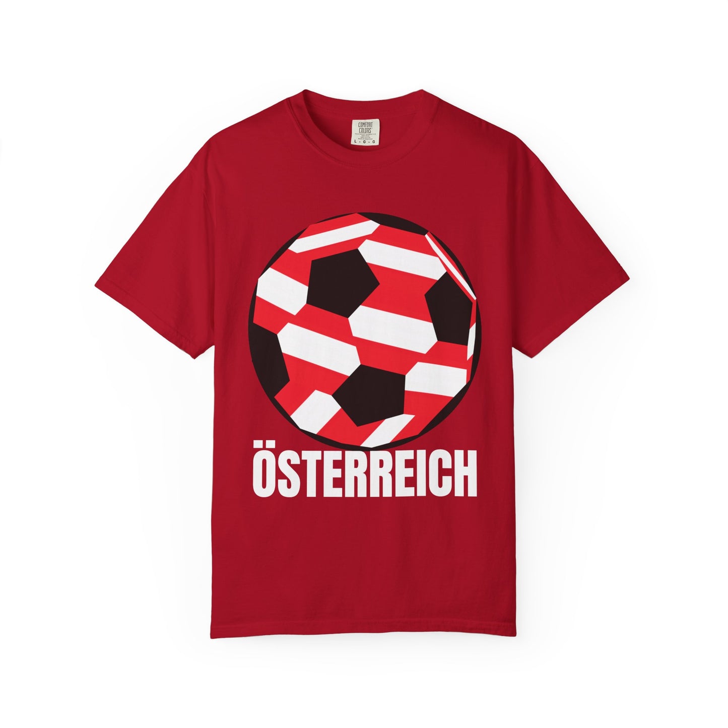 Austria Football Fan Old School Osterreich Custom Soccer Ball Design T-Shirt