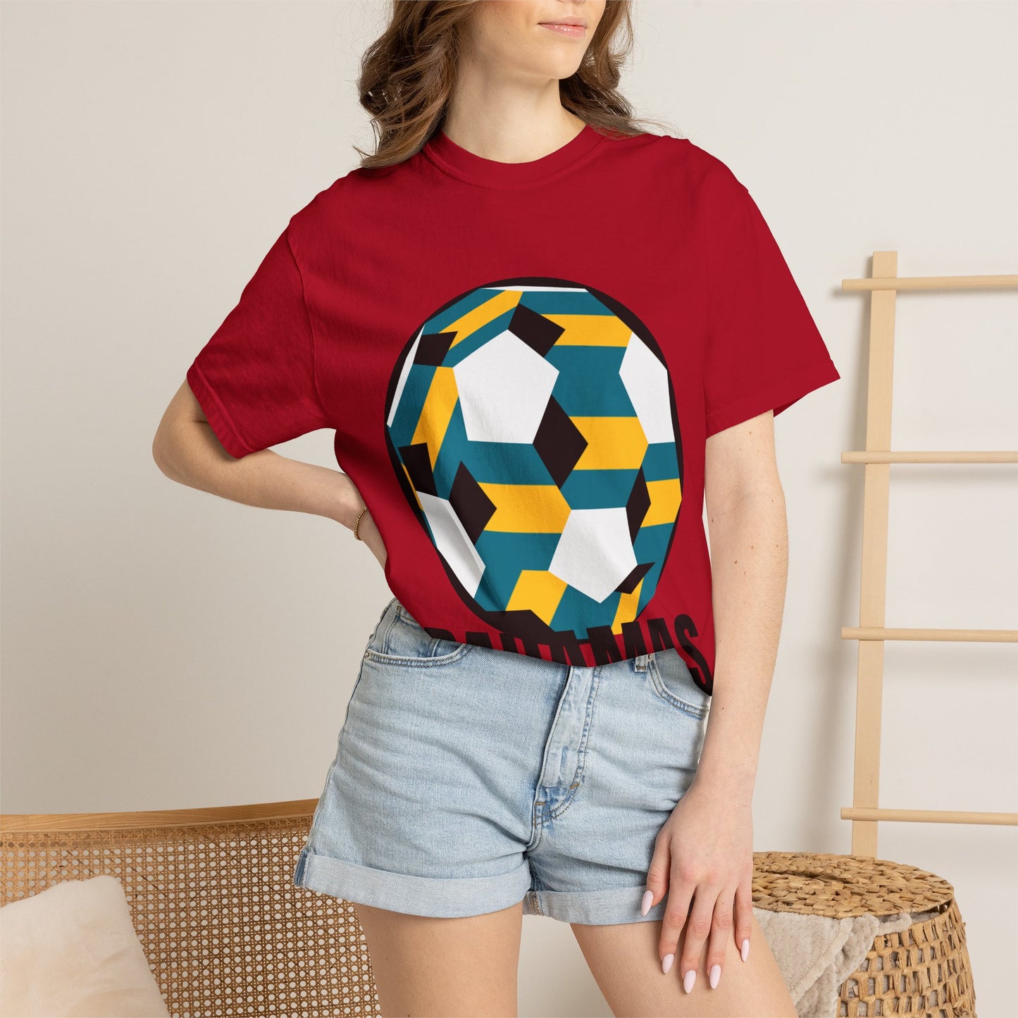 Bahamas Fan Specialty Soccer Ball Design T Shirt