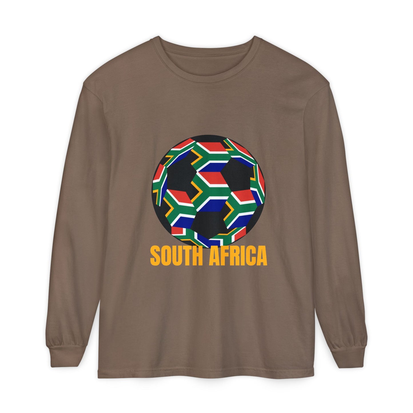 South Africa Fan Specialty Soccer Ball Design Long Sleeve Tee