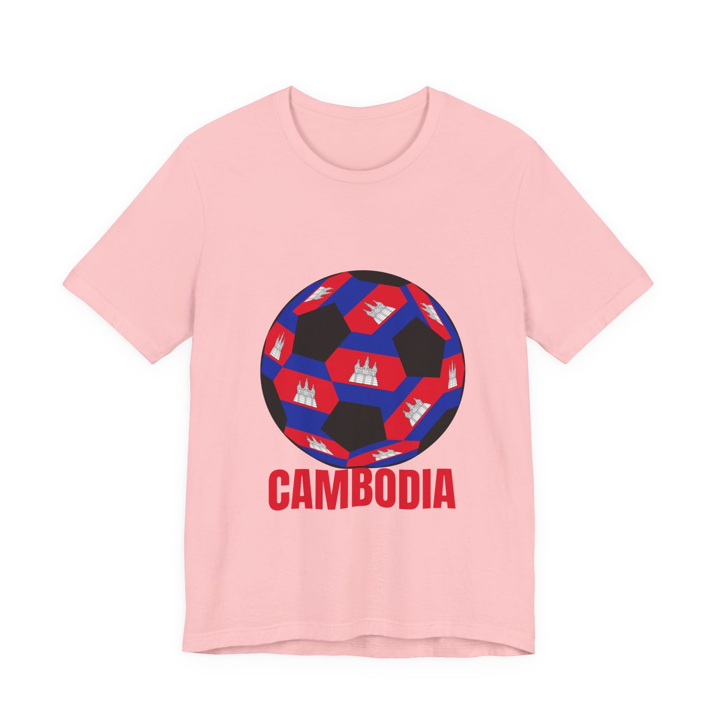 Cambodia Fan Specialty Soccer Ball Design T Shirt