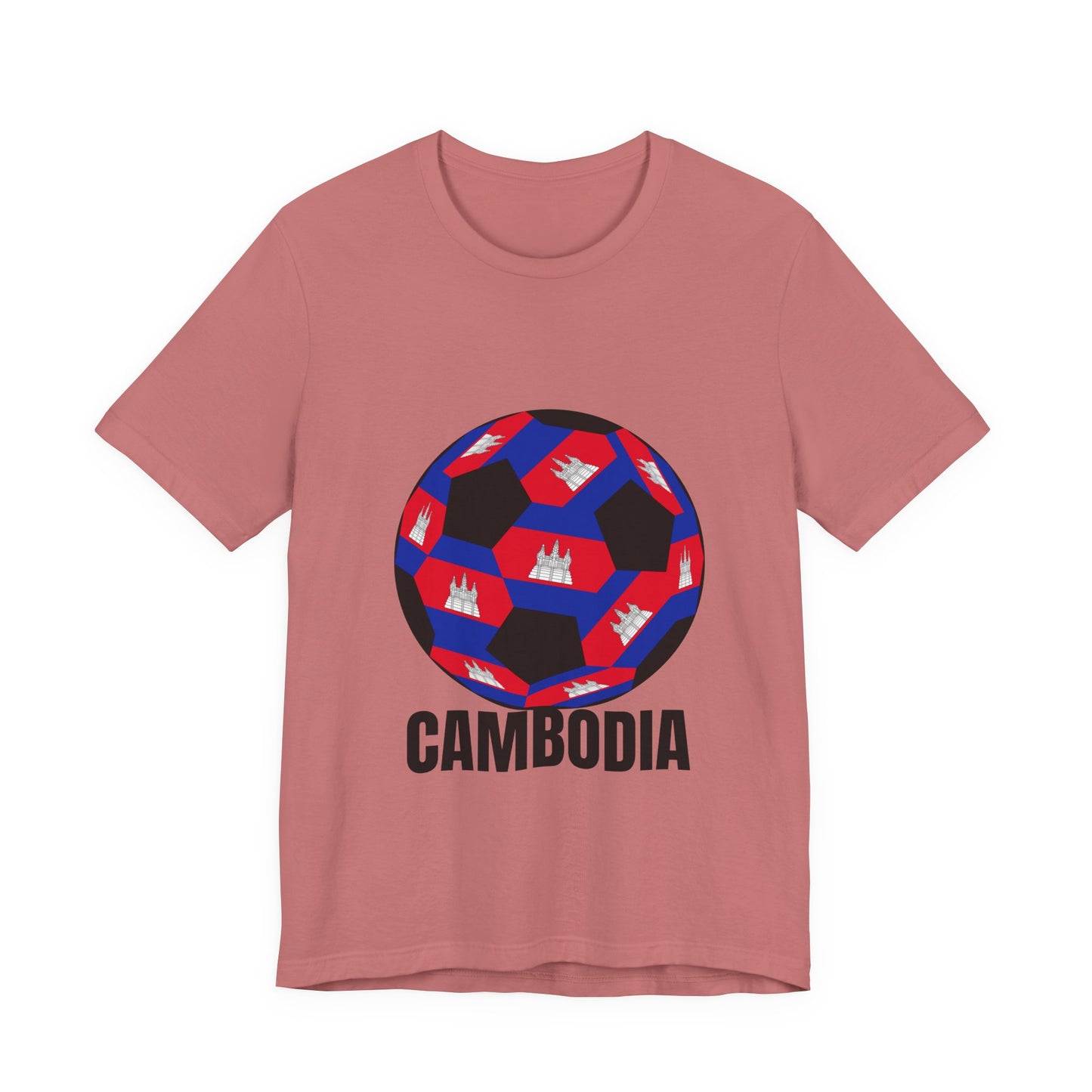 Cambodia Fan Specialty Soccer Ball Design T Shirt