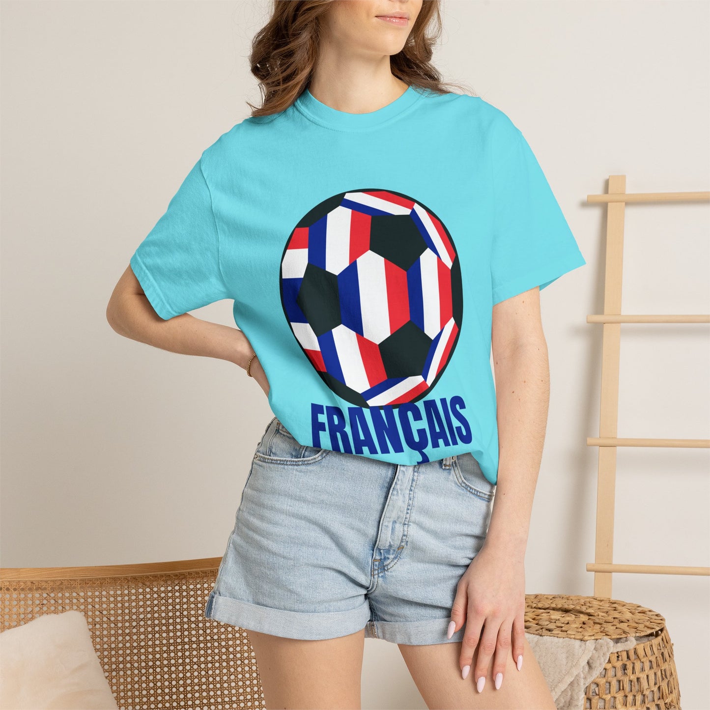 FRANÇAIS Fan Specialty Soccer Ball Design T Shirt