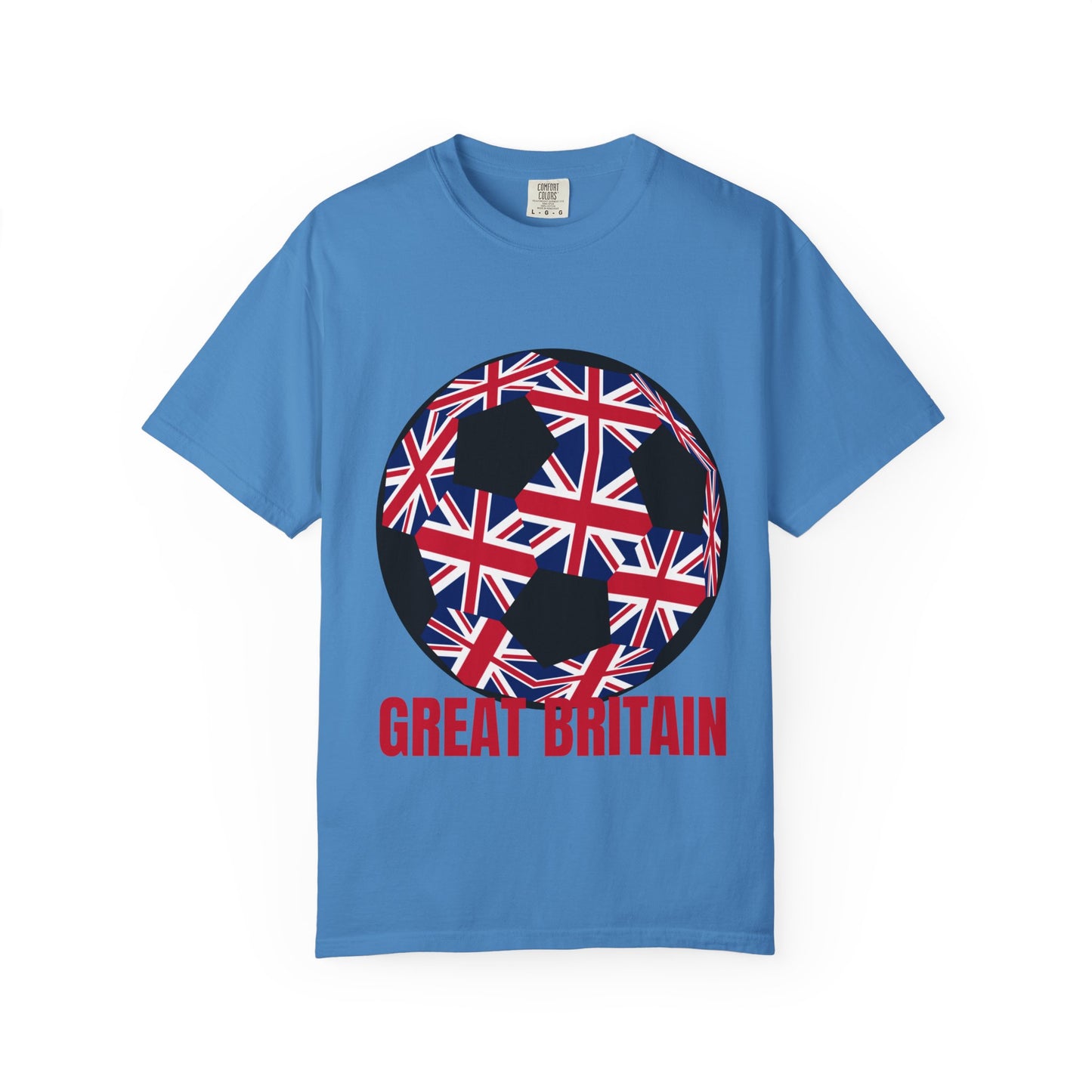 Great Britain Fan Specialty Soccer Ball Design T Shirt