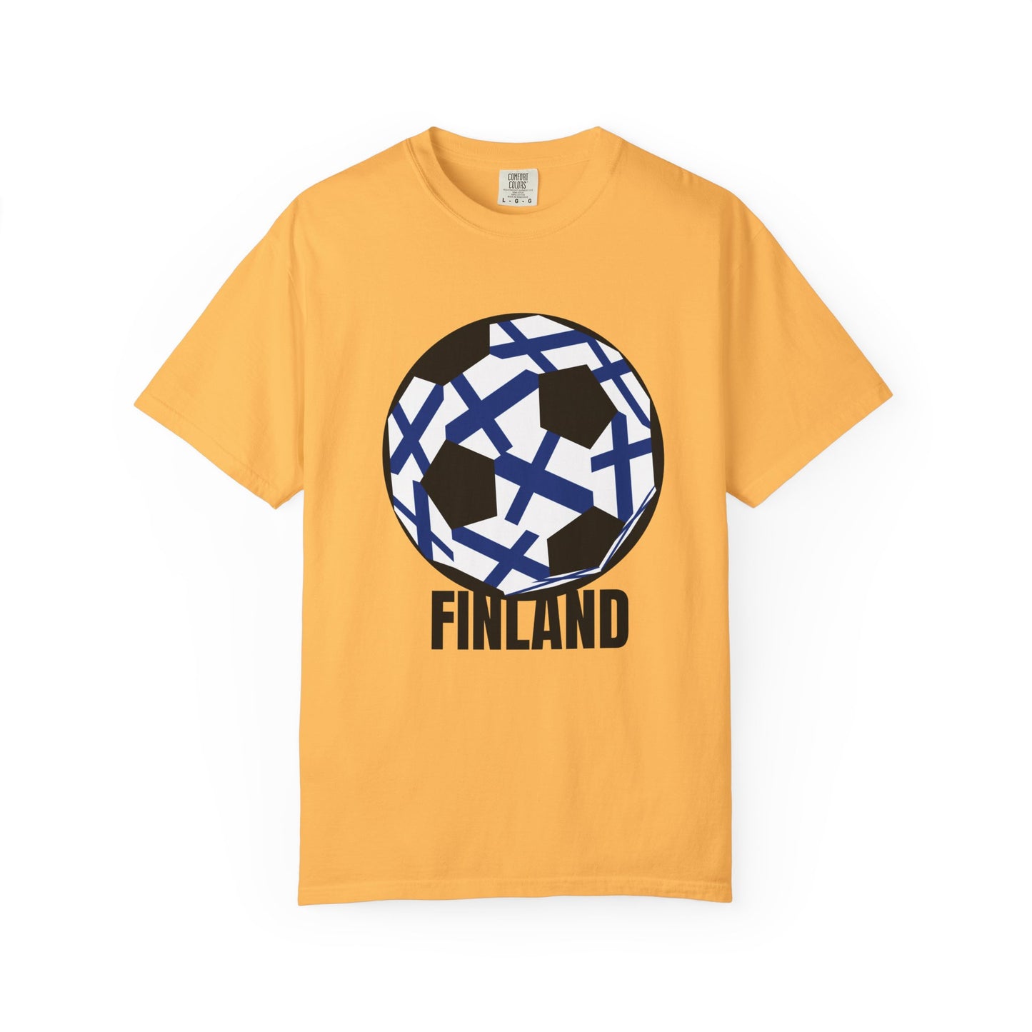 Finland Fan Specialty Soccer Ball Design T Shirt