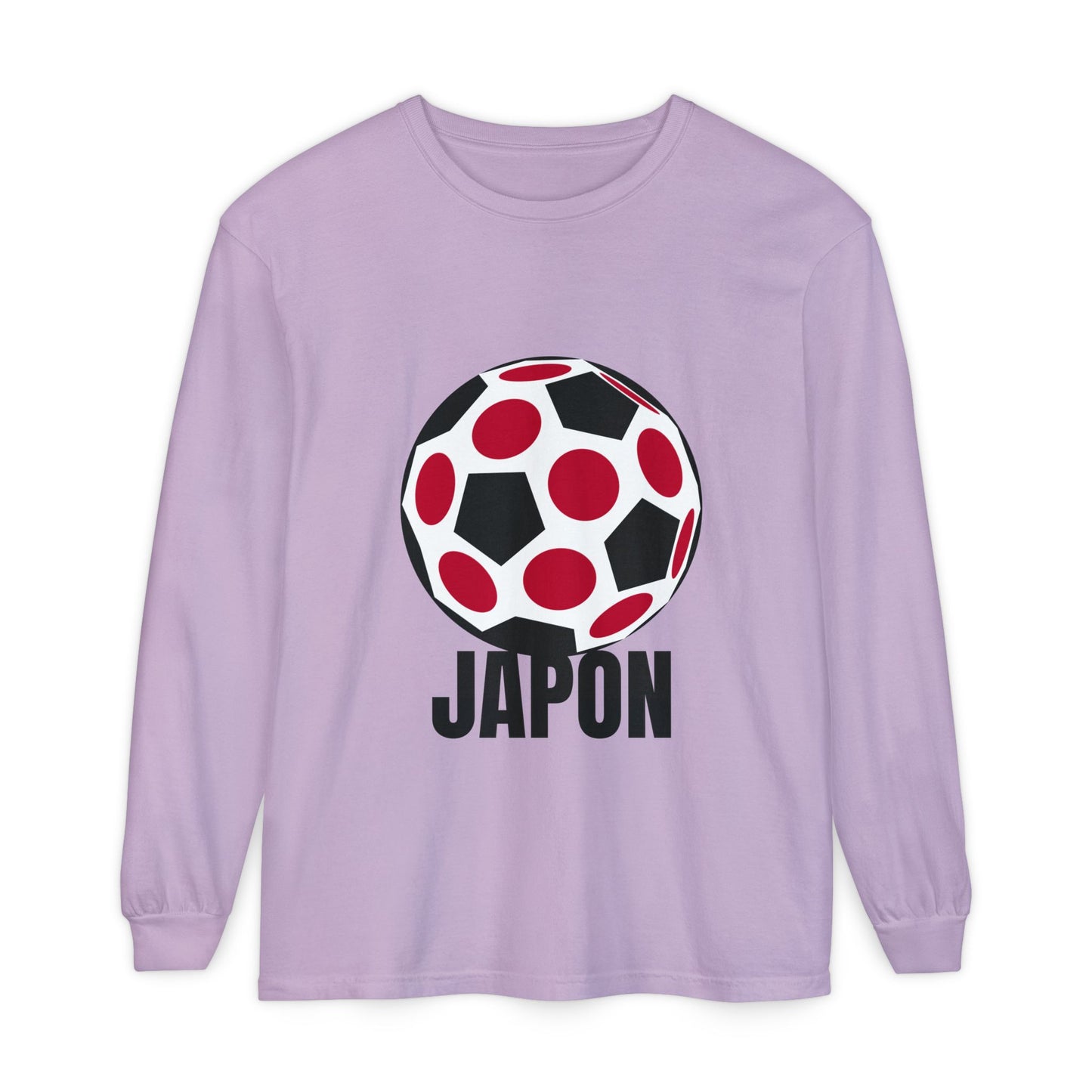 Japon Fan Specialty Soccer Ball Design Long Sleeve Tee