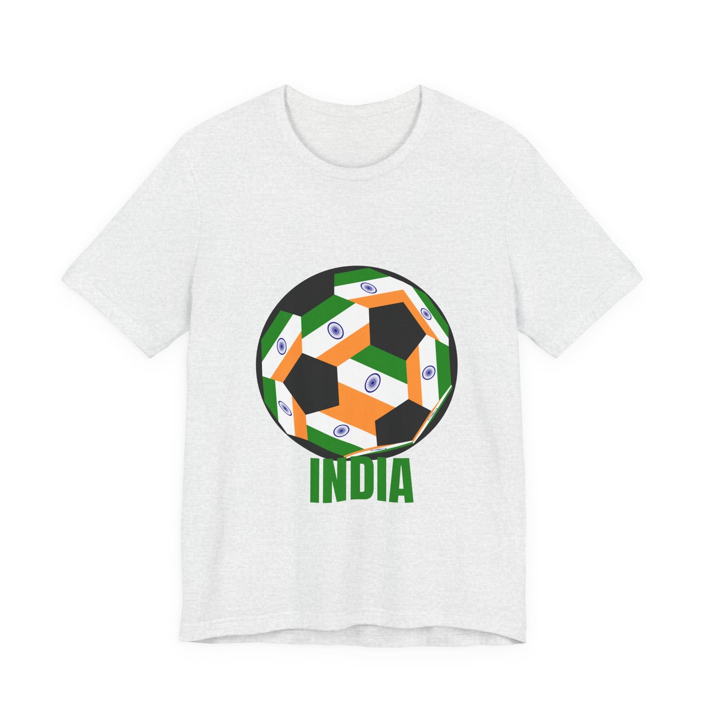 India Fan Specialty Soccer Ball Design T Shirt