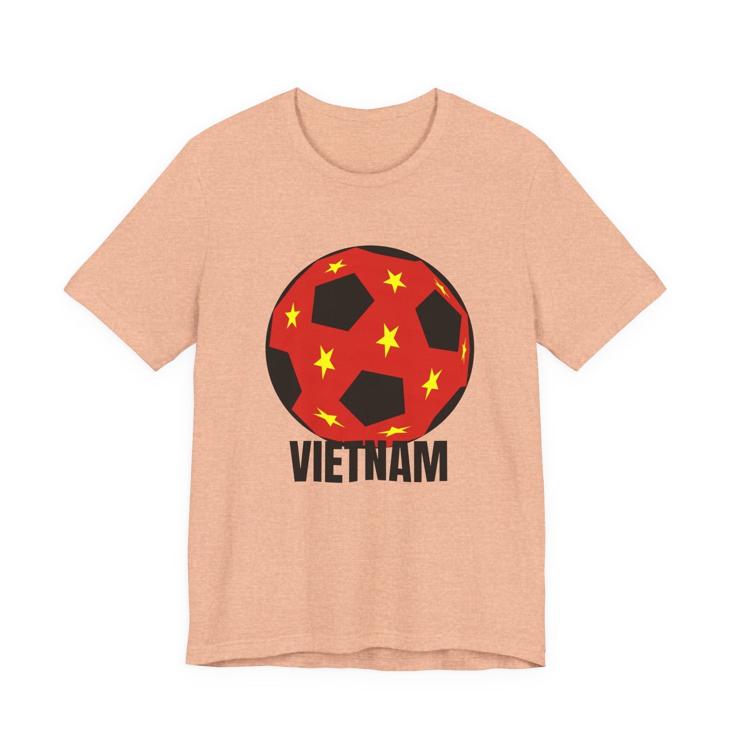 Vietnam Fan Specialty Soccer Ball Design T Shirt Black Text