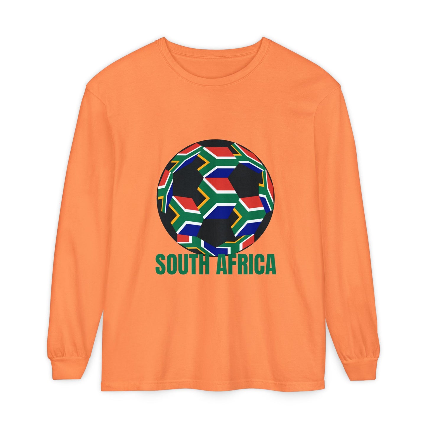 South Africa Fan Specialty Soccer Ball Design Long Sleeve T-Shirt