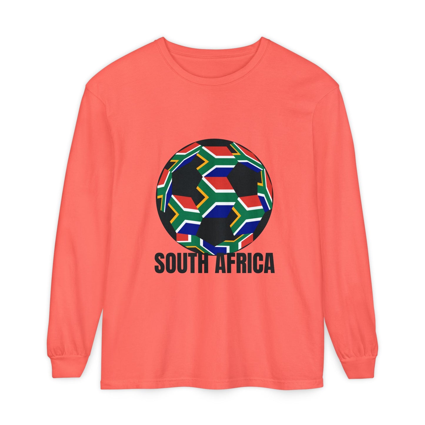 South Africa Fan Specialty Soccer Ball Design Long Sleeve Shirt