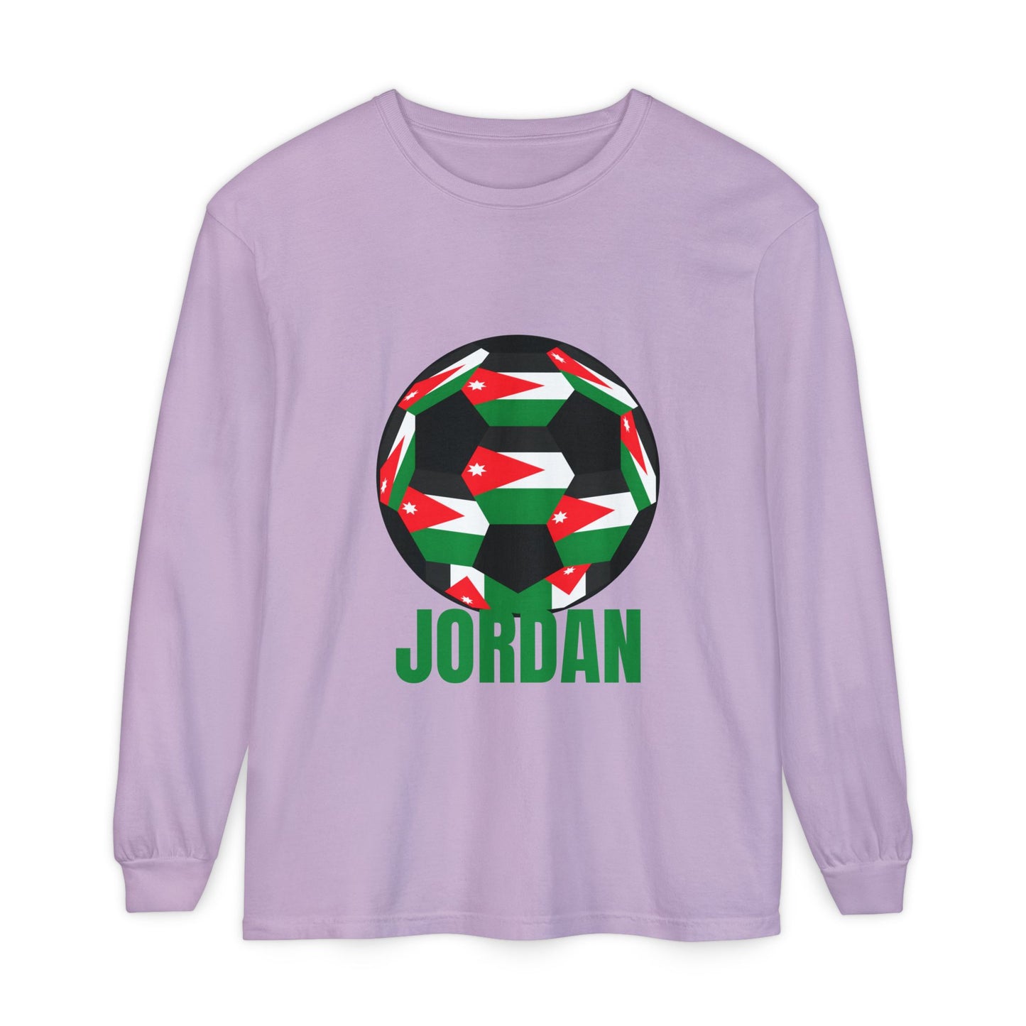 Jordan Fan Specialty Soccer Ball Design Long Sleeve Tee
