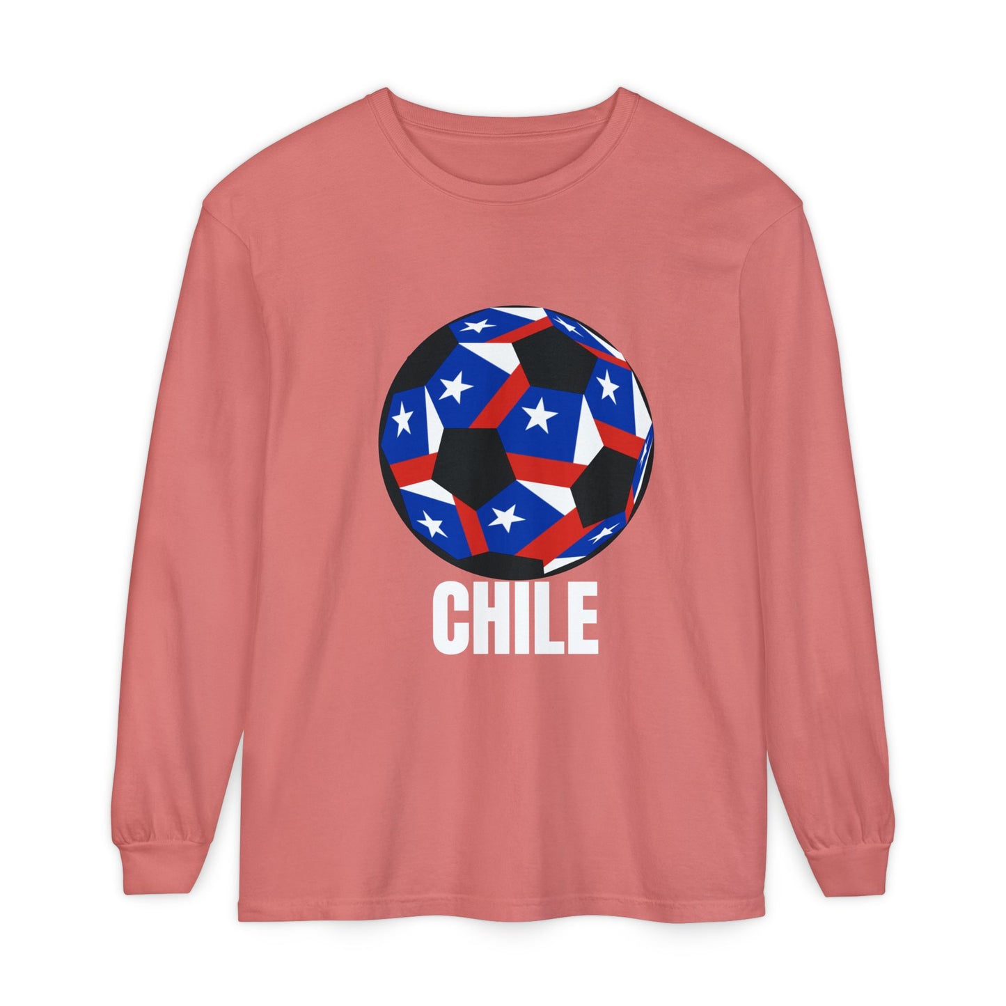 Chile Fan Specialty Soccer Ball Long Sleeve Shirt