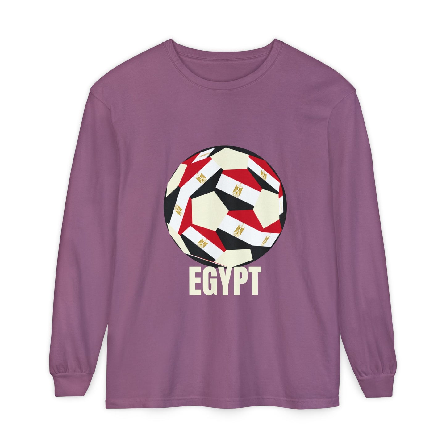 Egypt Fan Specialty Soccer Ball Design Long Sleeve Tee