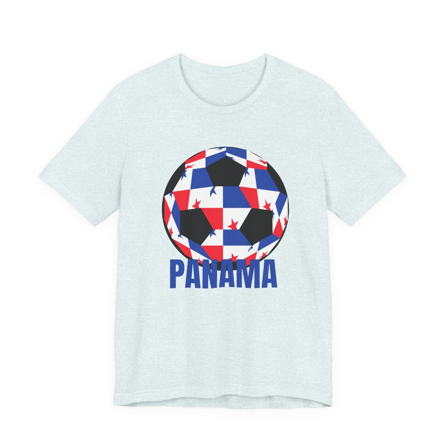 Panama Fan Specialty Soccer Ball Design T Shirt Black Text