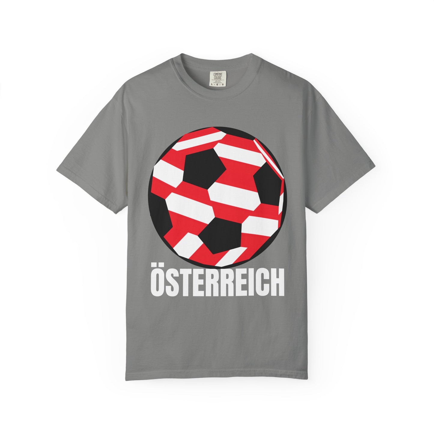 Austria Football Fan Old School Osterreich Custom Soccer Ball Design T-Shirt