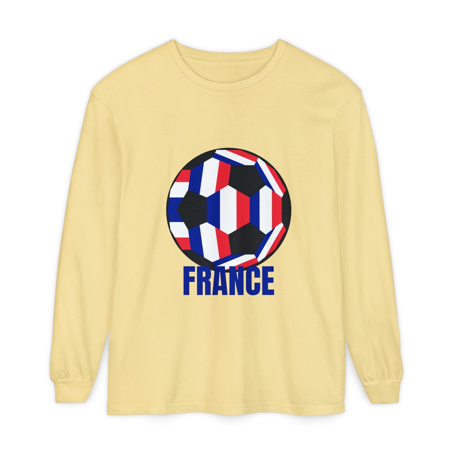 France Fan Specialty Soccer Ball Design Long Sleeve Shirt