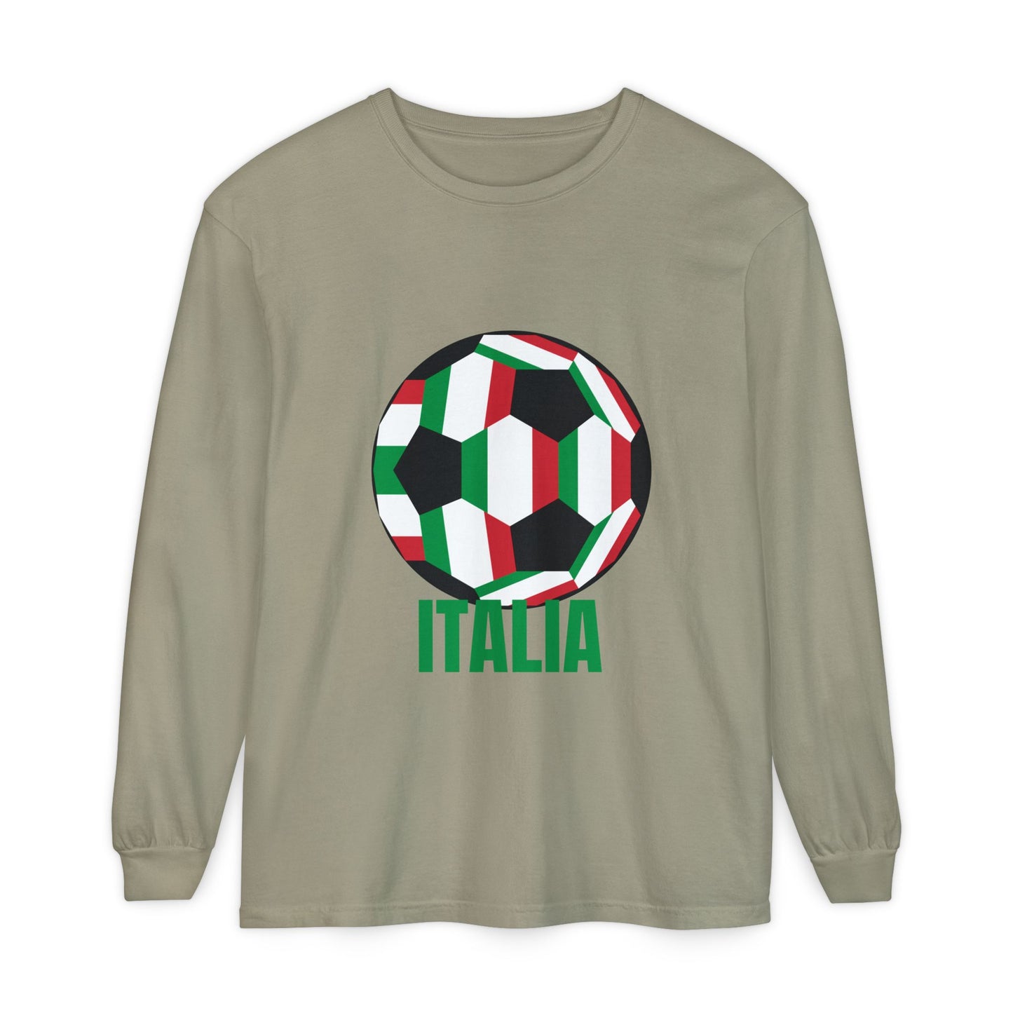 Italia Fan Specialty Soccer Ball Design  Long Sleeve Shirt