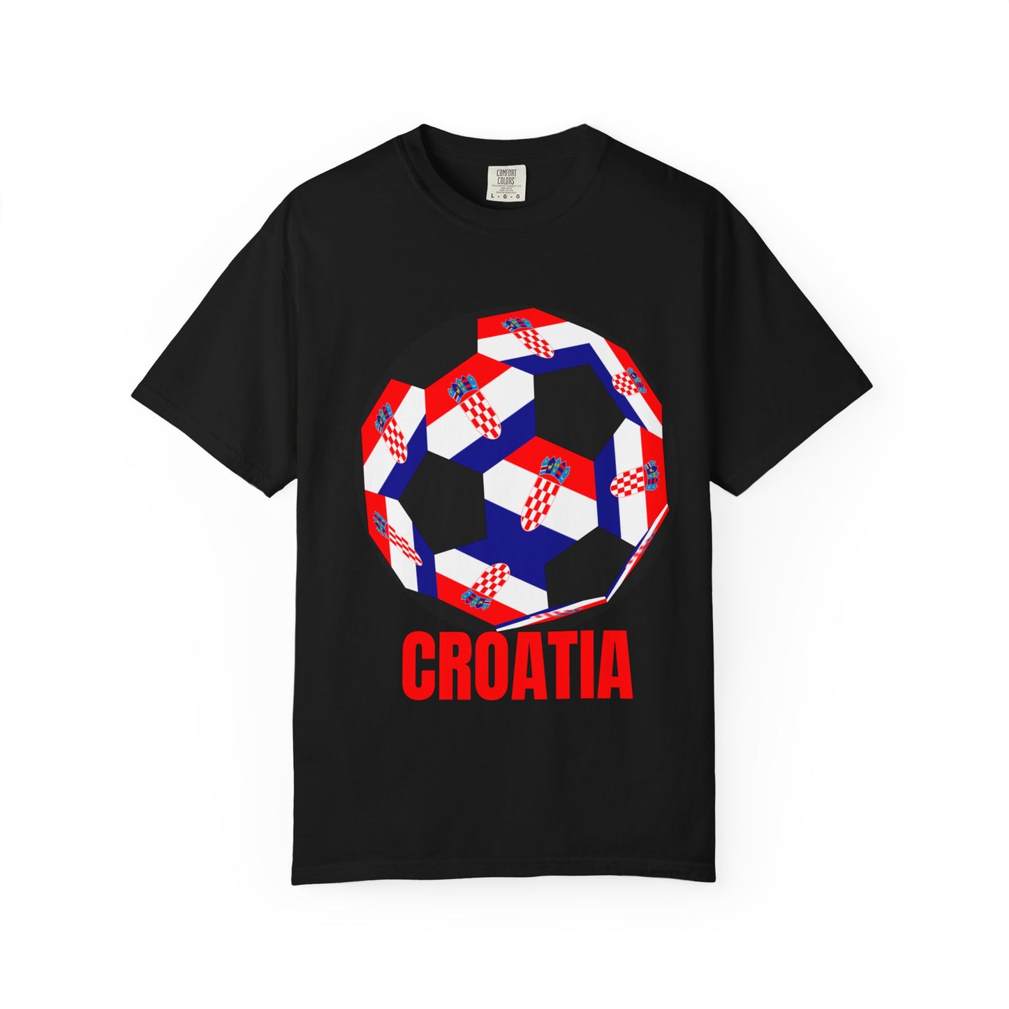Croatia Fan Specialty Soccer Ball Design T Shirt