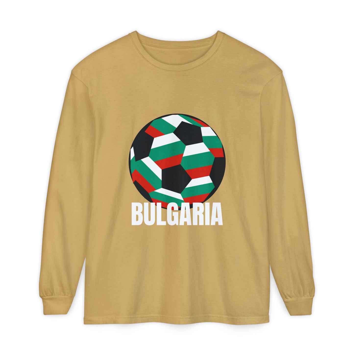 Bulgaria Fan Specialty Soccer Ball Design Long Sleeve Tee