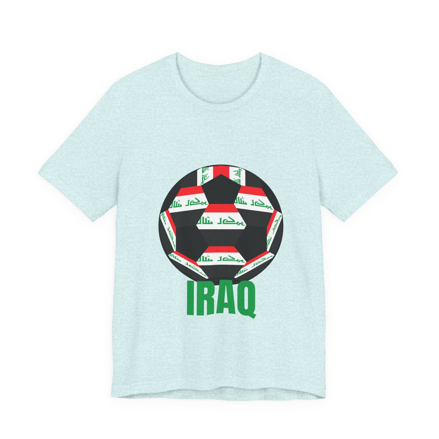 Iraq Fan Specialty Soccer Ball Design T Shirt