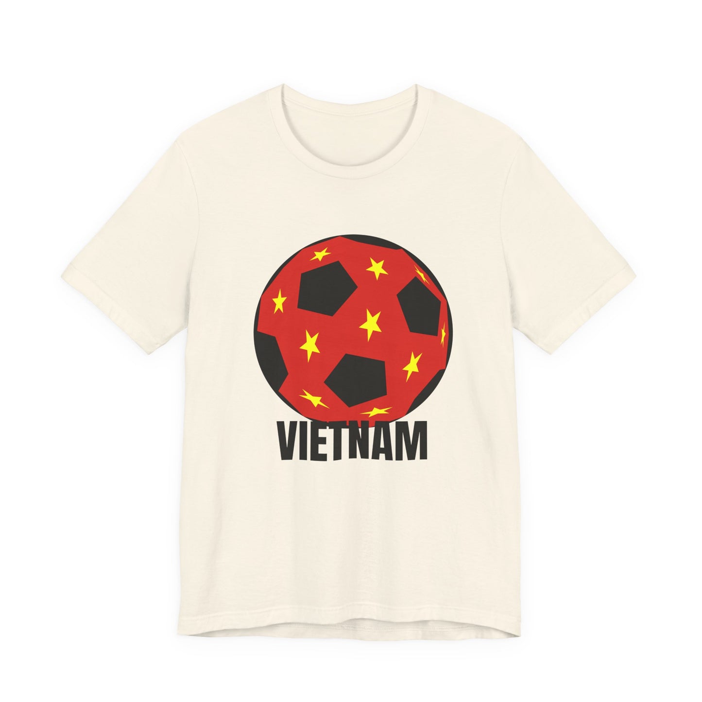 Vietnam Fan Specialty Soccer Ball Design T Shirt Black Text
