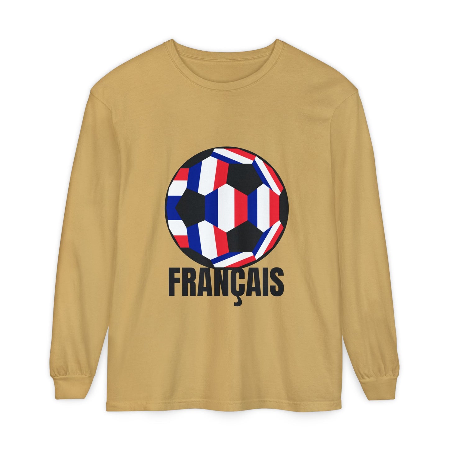 Français Fan Specialty Soccer Ball Long Sleeve T-Shirt