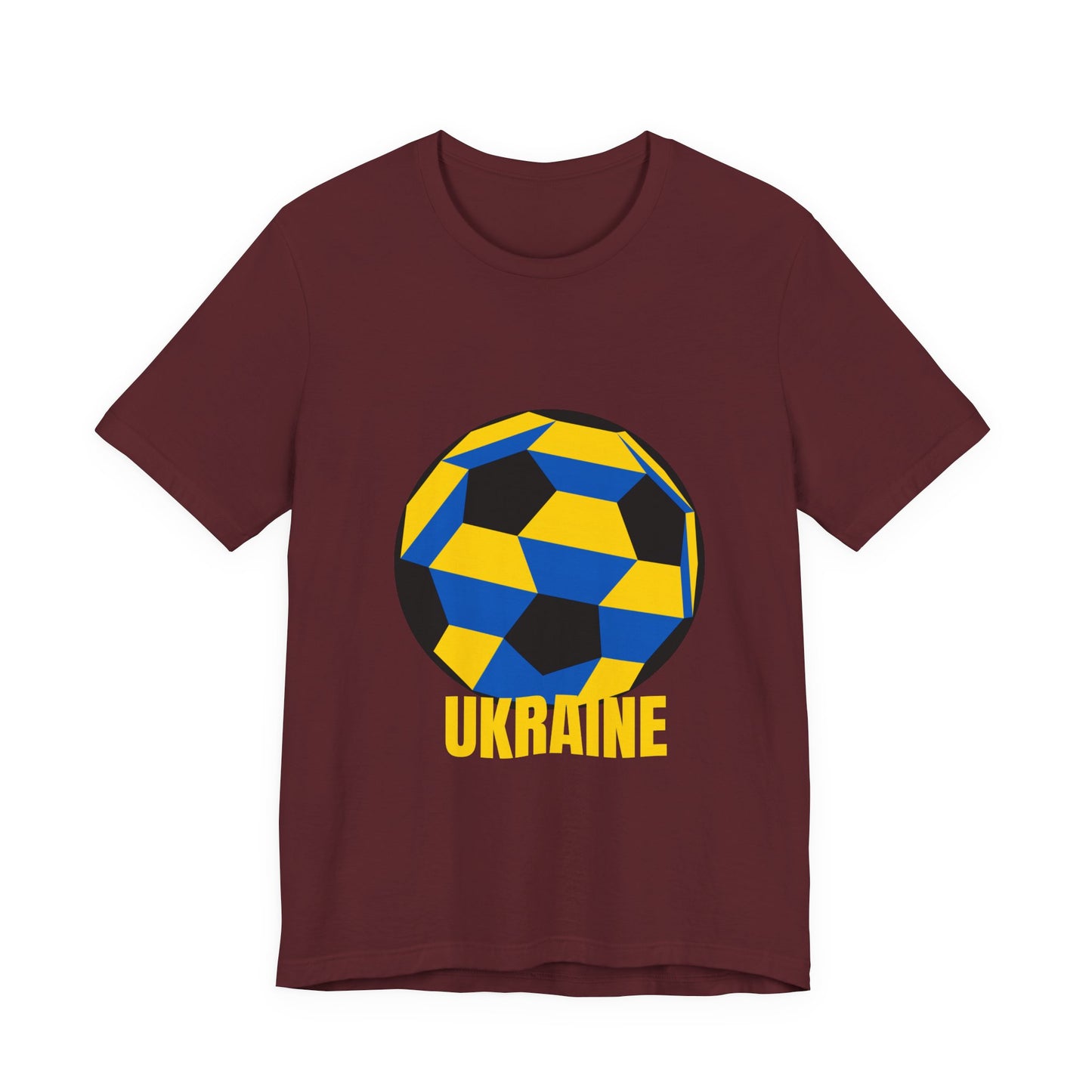 Ukraine Fan Specialty Soccer Ball Design T Shirt