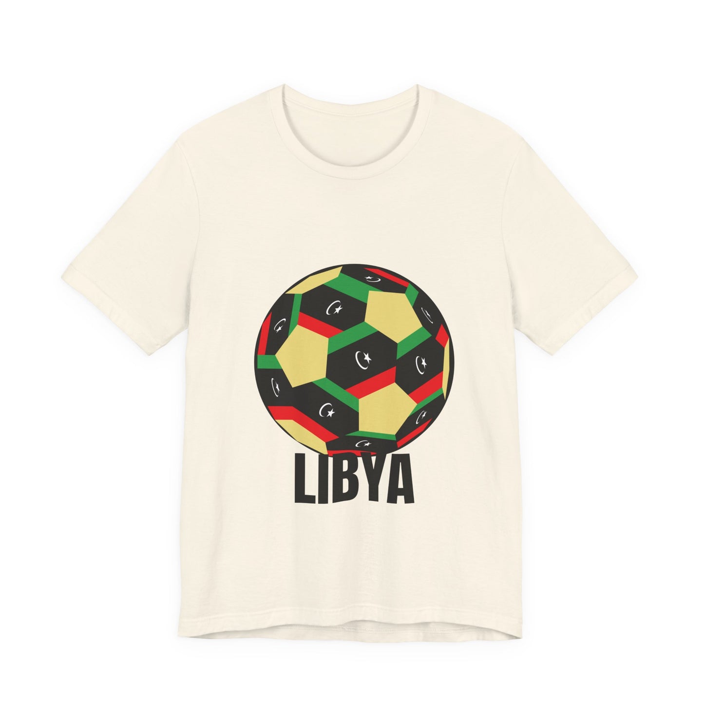 Libya Fan Specialty Soccer Ball Design T Shirt