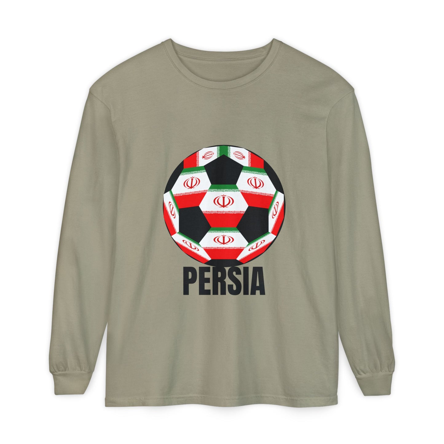 Persia Fan Specialty Soccer Ball Design  Long Sleeve Tee