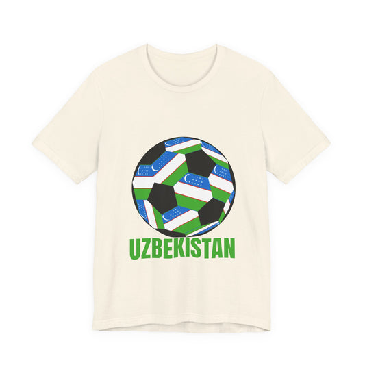 Uzbekistan Fan Specialty Soccer Ball Design T Shirt