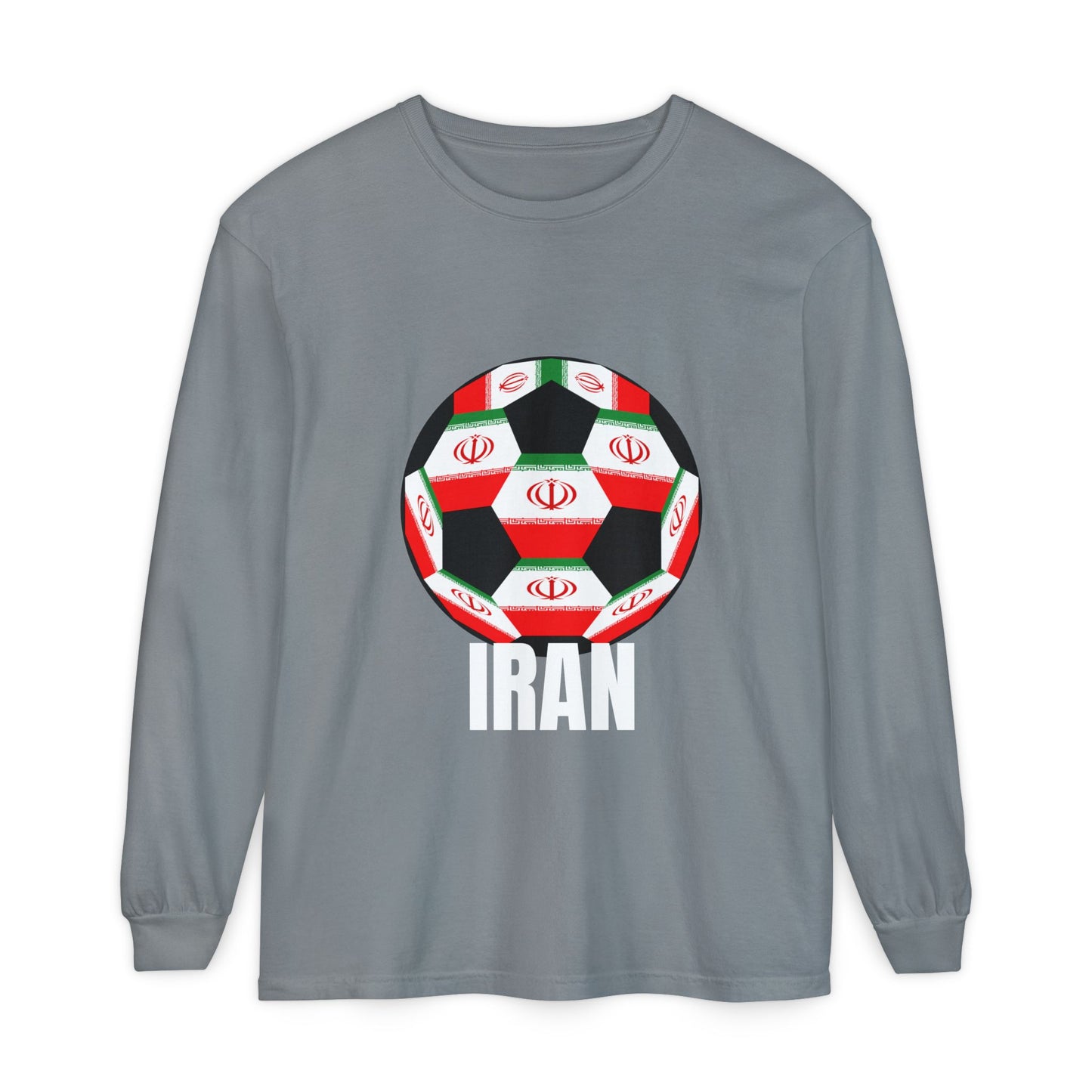 Iran Fan Specialty Soccer Ball Design  Long Sleeve Shirt