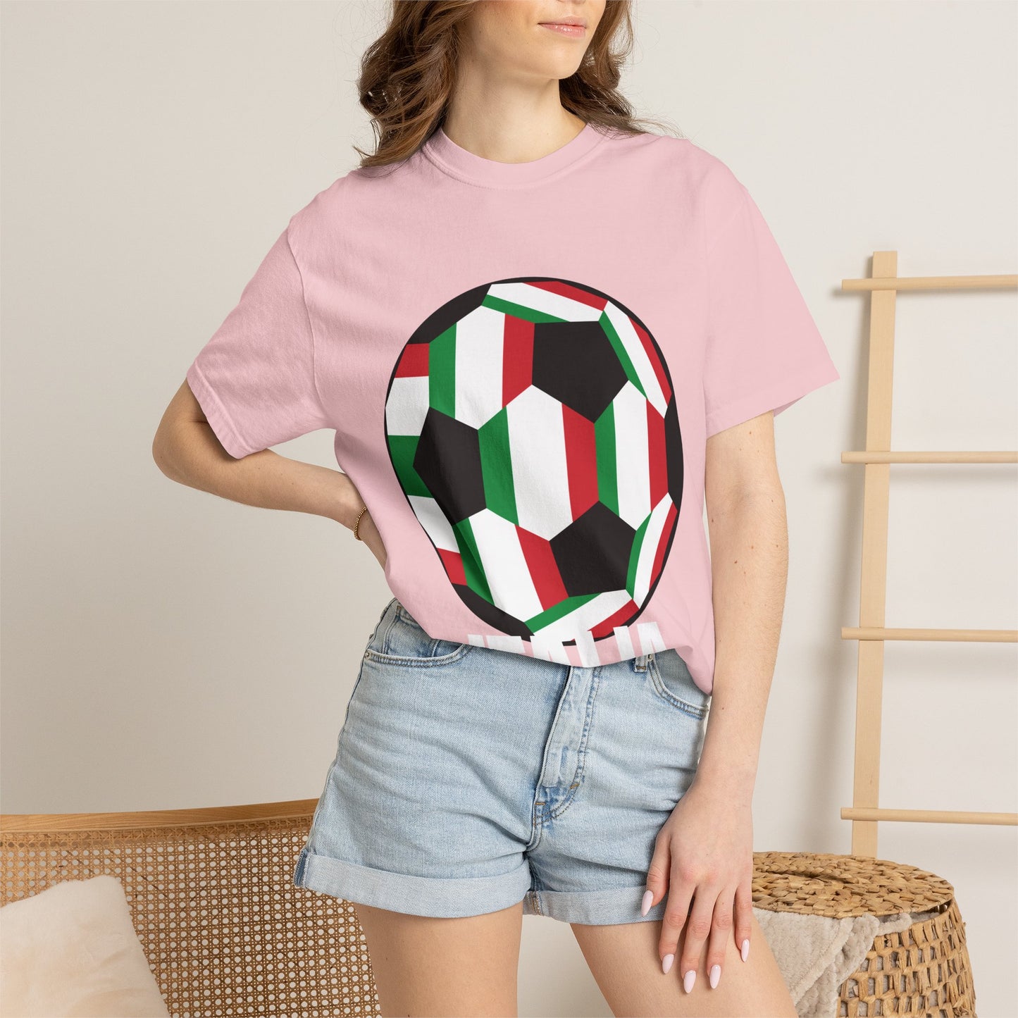 Italia Fan Specialty Soccer Ball Design T Shirt