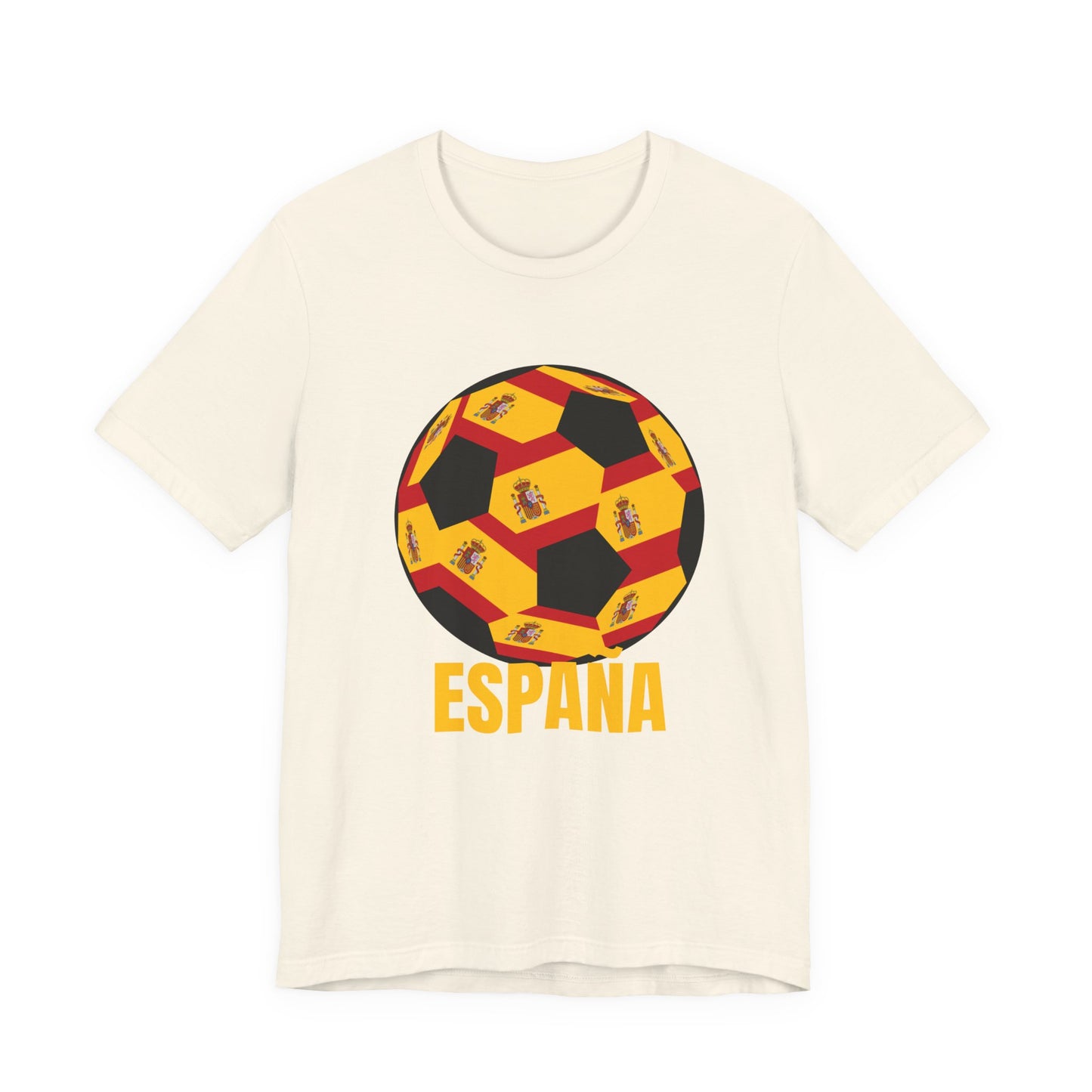 España Soccer Ball T-Shirt Gold Text