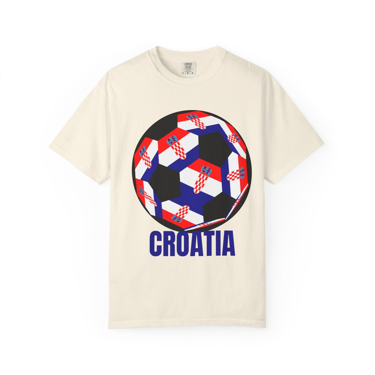 Croatia Fan Specialty Soccer Ball Design T Shirt